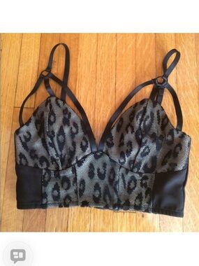 Evil Twin cheetah animal print bustier/bralette